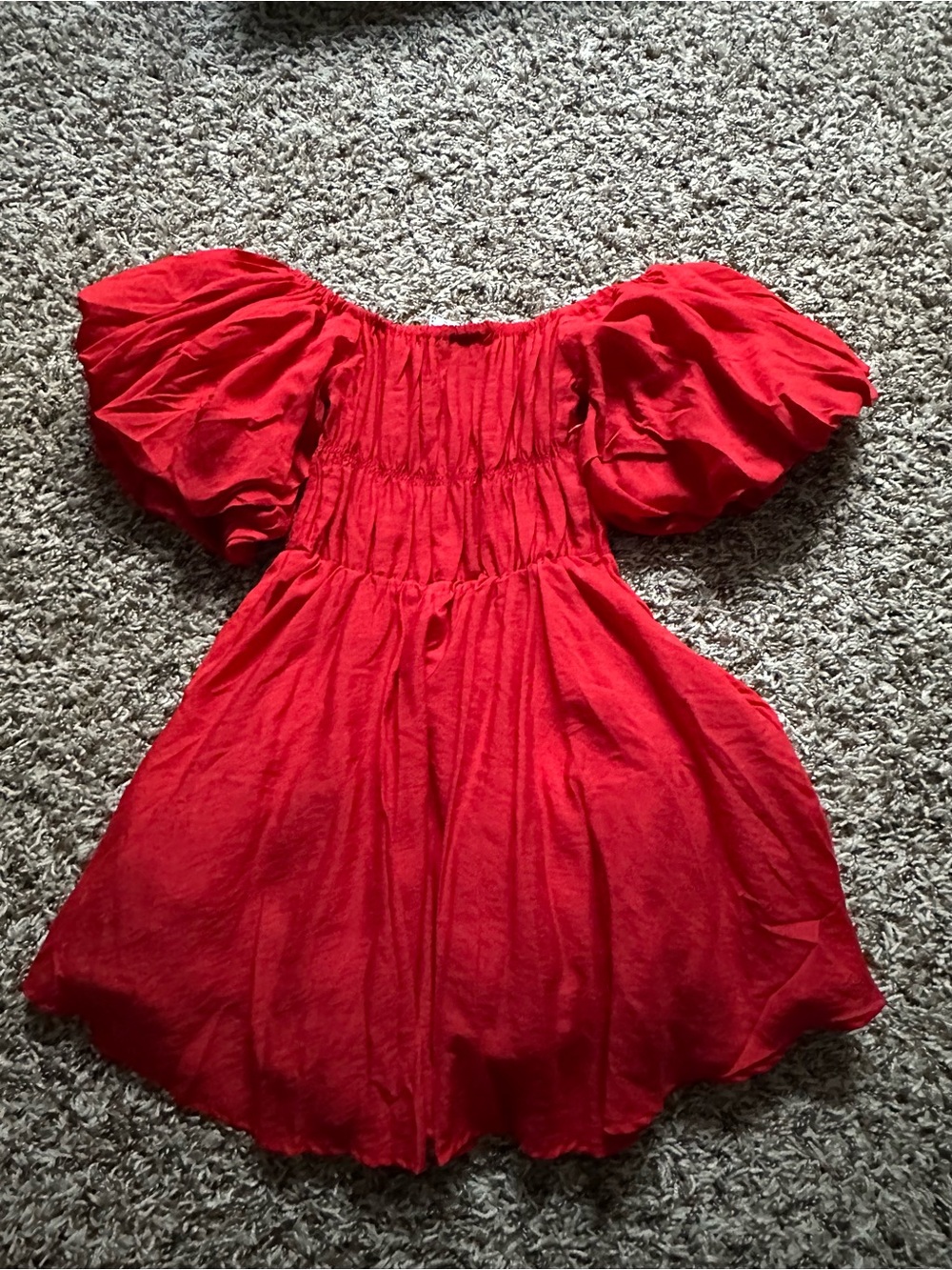 Princess Polly Red Off-Shoulder Puff Sleeve Top - Picture 8 of 8
